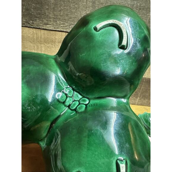 Lefton Green Holly berry Leaf Divided Candy Dish Set Of 2 - Picture 8 of 8